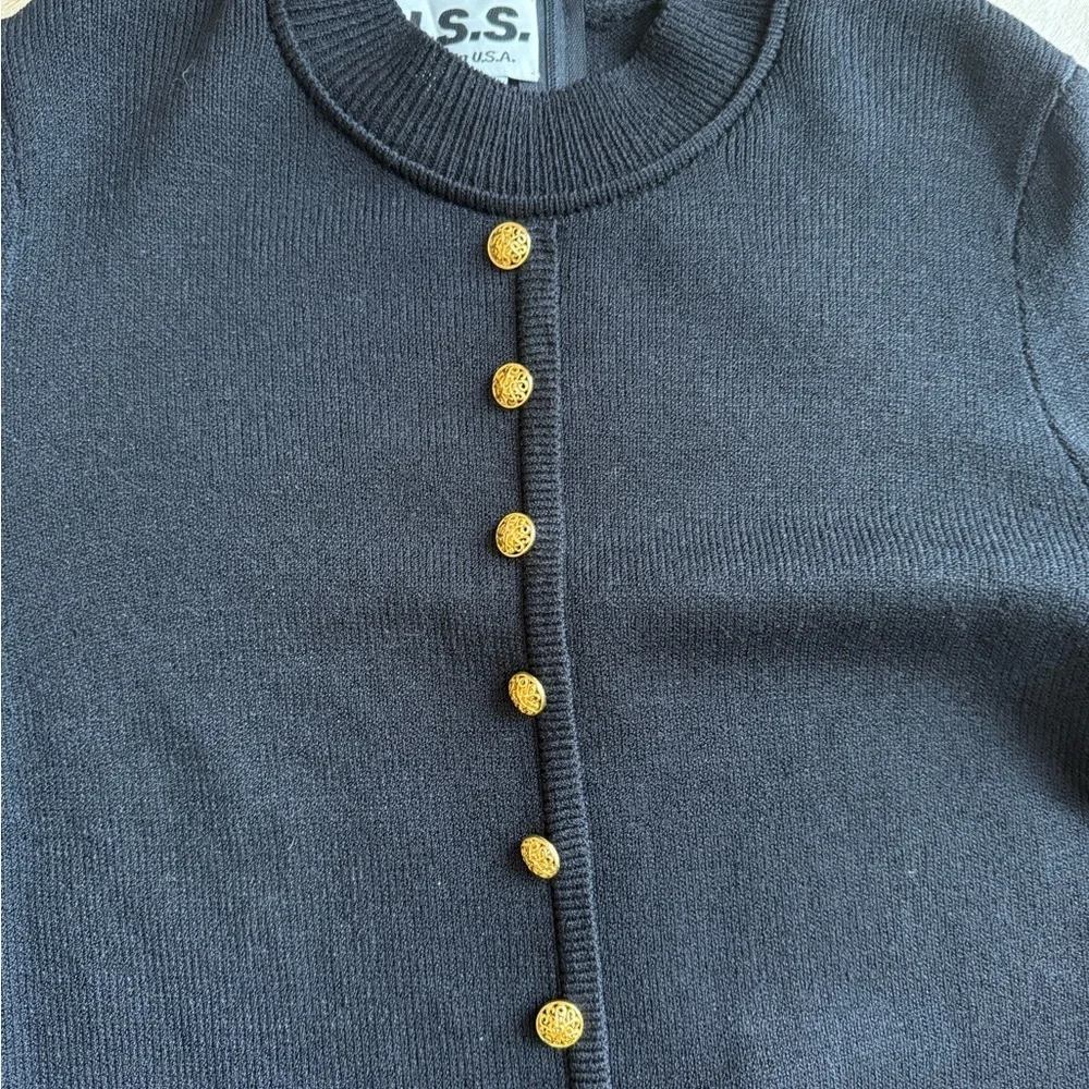 Black,long sleeved sexy JSS vintage dress - Picture 7 of 9